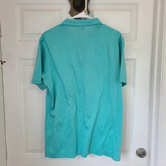 Mercer Blue Men's Short Sleeve Polo Shirt, Size: Medium Color: Teal - Picture 8 of 10
